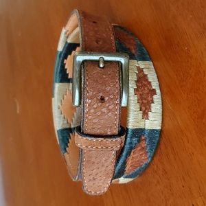 Southwestern Aztec Leather Belt